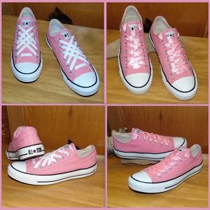 converse coastal pink silver white